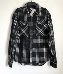 Svrn Code Men’s Medium Button Closure River Shirt In Black White Plaid