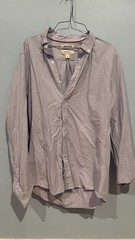 Goodthreads Men’s M Purple Solid Cotton Button-Down Long Sleeve Woven Shirt