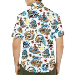 Skull Surf Hawaiian Shirt Men Women Beach Party Vacation Top