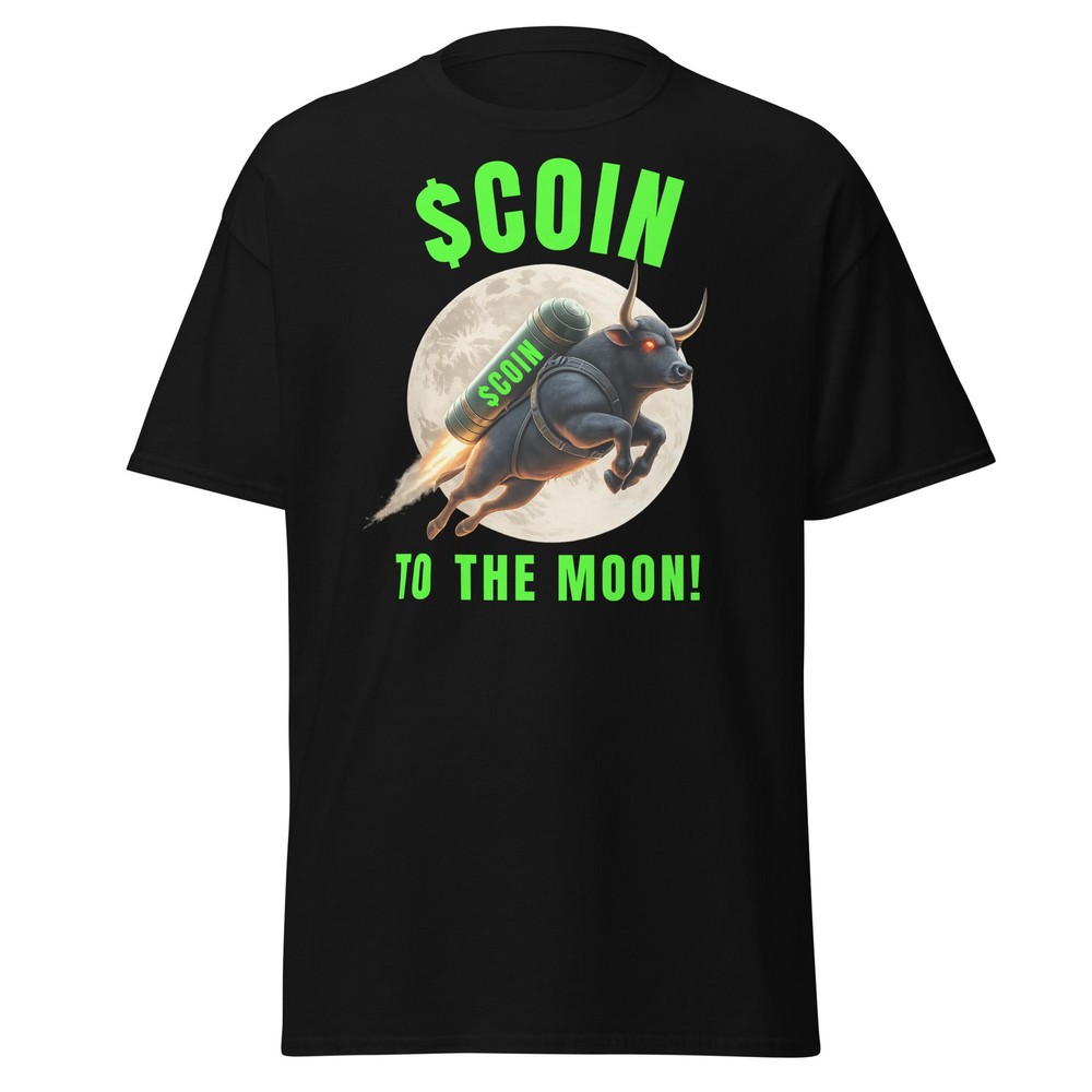 $COIN COIN Coinbase Bull Stock Shirt AI Investor T-Shirt To The Moon