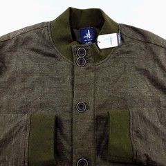 Johnnie-O $298 Wool Blend Button Front Bomber Jacket Shirt Pine Green Men 2XL