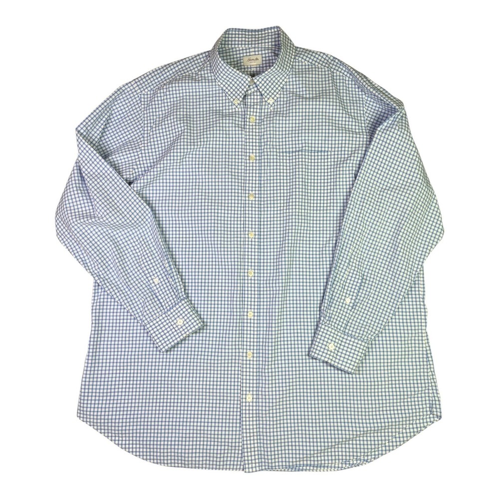 Hamilton Men’s Shirt apprx. 50 Button-Down Shirt Plaid Pocket March 18