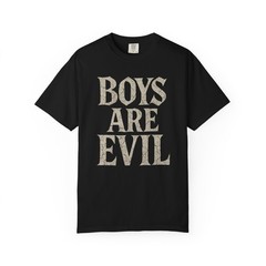 Boys Are Evil T Shirt Dark Humor Grunge Graphic Tee Alt Streetwear Unisex