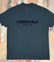ESSENTIALS Fear of God Men’s Black Logo Crew Neck Short Sleeve T-Shirt Size L