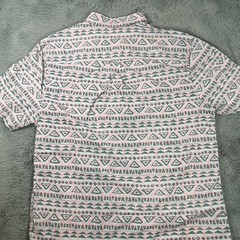 Chubbies the Nutter Weekend Pop-Over Shirt Aztec Colorful Stretch Mens M Pink