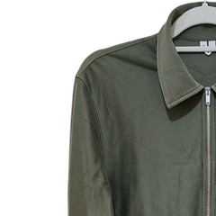 Arket Utility Overshirt Jacket Olive Green Cotton Mens Size M