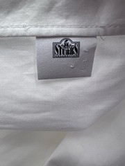 Stubbs Collection Mens White Metal Button Down Long Sleeve Shirt Size XL Read