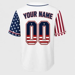 Personalized Bald Eagle America Baseball Jersey Patriotic Flag Shirt Custom Name