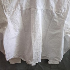 Free Assembly Men’s L White Solid Button-Up Shirt Long Sleeve Pockets