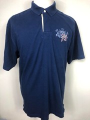 Walt Disney World 100% Cotton Men’s ’71 Graphic Short Sleeve Blue Polo Shirt L