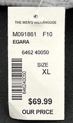 EGARA Light Blue & White Check Button Front Long Sleeve Shirt Mens XL (17.5) NEW