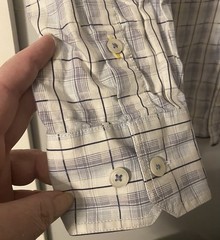 TOMMY BAHAMA Long Sleeve Button-up Plaid Shirt w/ Flip Cuffs 1 chest pocket XL