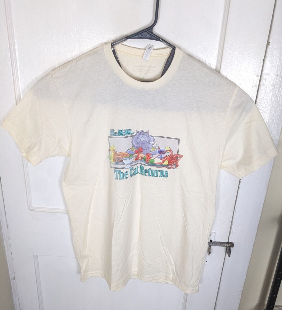 RARE Licensed Studio Ghibli Cat Returns Anime Movie Tshirt Promo Men L Cartoon