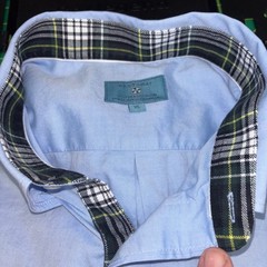 Castaway Nantucket Island Mens XL Blue Oxford Cotton Button Down Shirt Nautical