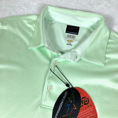 NEW Greg Norman Lime Green ML75 Microlux Mens Large Performance Golf Polo Shirt