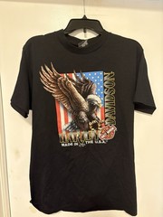 Vintage Harley Davidson Eagle 3D Emblem T-shirt Size L