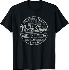 Long Board North Shore Surf Vintage Hawaii Beach Unisex T-Shirt