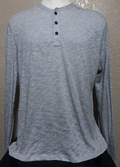 NEW Rag & Bone Men’s Size 2XL Heather Grey Core Long Sleeve Henley Shirt XXL