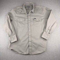 Wrangler Premium Performance Advanced Comfort gray Western Pearl Snap Shirt XXL