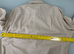 Ermenegildo Zegna Men Shirt Size 39 15.5 Small S Made In Spain Ivory Beige