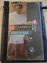 Hanes Classic Comfort Flex Men’s X-Large Crew Neck TAGLESS Black T-Shirt•NWT