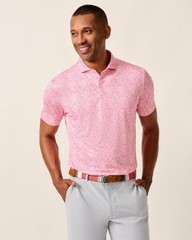 johnnie-O Performance Jersey Polo – Wildflower Mens Azalea (7851962)