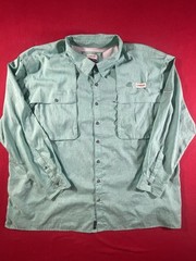 Magellan Mens 4XL Green Fishing Gear Shirt Long Sleeve Relaxed Fit Aransas Pass