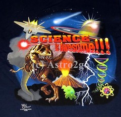 SCIENCE IS AWESOME!!!-Physics Chemistry Biology Astronomy Dinosaur T shirt S-3XL