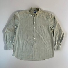 Jeff Rose Italian Made Long Sleeve Button Up Sage Green Check Shirt Men’s XL