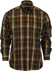 GIOBERTI MEN’S LONG SLEEVE BUTTON DOWN PLAID SHIRT WITH CHEST POCKET
