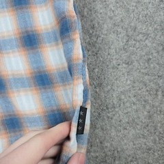 John Varvatos USA Reversible Button Down Shirt Mens Large Blue Plaid Striped