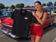 NEW OLD STOCK VON DUTCH HOT ROD MECHANIC PATCHED RED KAP GARAGE SHOP WORK SHIRT