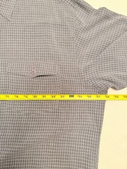 Tulliano 100% Silk Button Down Long Sleeve Shirt Mens XLT Grey Checked Pattern