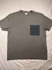 Zara T-Shirt Mens L Black Cotton Knit Heavyweight Short Sleeve Casual Pocket
