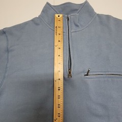 Pendleton Mens Shirt Large Half Zip Funnel Neck L/S Woolen Mills Blue