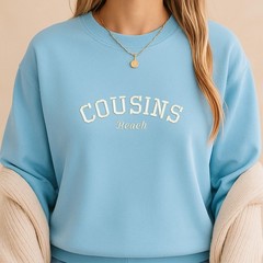 Cousins Beach Embroidered T Shirt, Beach Embroidered Jumper, Cousins Series Tee