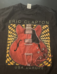 ERIC CLAPTON 2022 North America/Europe Tour Concert T-Shirt, Size: Medium