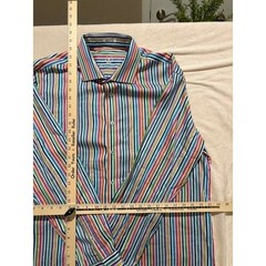 Bugatchi Uomo Multicolor Shaped Fit Striped Button Down
