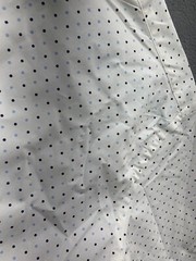 Linea Uomo Stretch Button Down Shirt Mens Large Navy White Polka Dot WLSFANCY