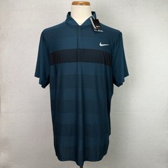 Nike Golf Momentum Fly Swing Knit Alpha Stripe Polo Shirt Men’s 2XL Rio Teal