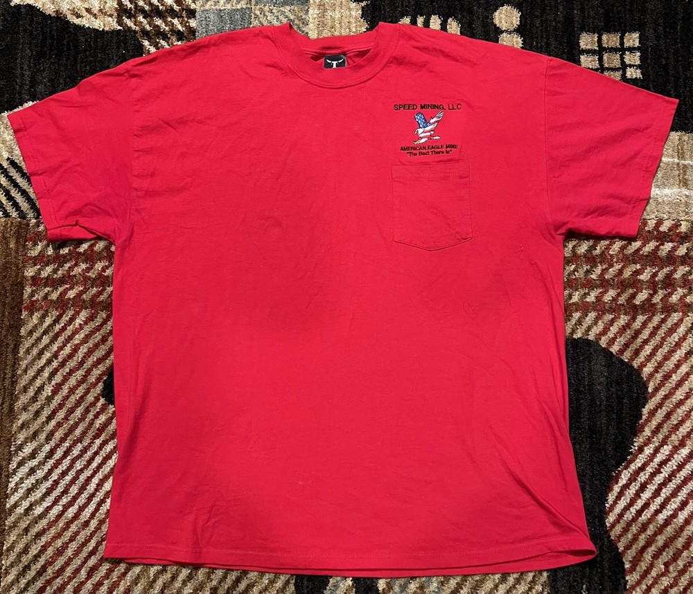 🟥🟥🟥 VINTAGE SPEED MINING AMERICAN EAGLE MINE COAL COMPANY 2XL T-SHIRT WV