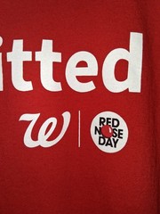 Walgreens Red Nose Day Tee Shirt Size Adult 2XL Red White Graphic Print Cotton