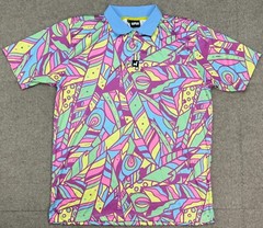 Lofty Llama Men’s Button Up Short Sleeve Polo Shirt Size XL