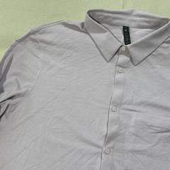 Lululemon Commission Long Sleeve Button Down Shirt Light Pink 3XL Casual Work