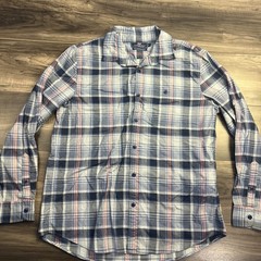 VINEYARD VINES Men’s Slim Longshore Button Up Shirt Large Blue Gray Pink Plaid