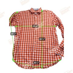 Bugatchi Men’s Large Shaped Fit Button Up Flip Cuff Orange Beautiful Shirt