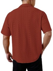 Summer Breathable Solid Button Lapel Shirt