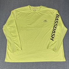 BASSDASH Fishing Shirt Mens 5XL Green UV Sun Protection UPF Long Sleeve Stretch