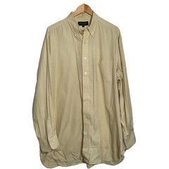 Robert Talbott Striped Button Front Dress Shirt Size 17.5-35 Yellow Gold Tones