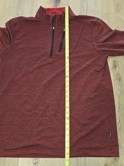 Swiss Tech Pullover Men’s Large Red Long Sleeve 1/4 Zip Knit Shirt Sweater